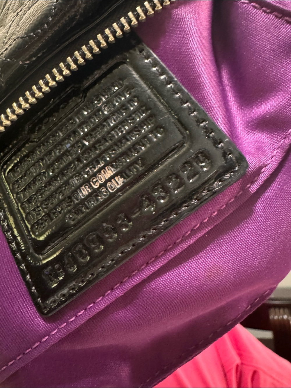 Coach Black Quilted Signature Leather Wristlet - Picture 4 of 12